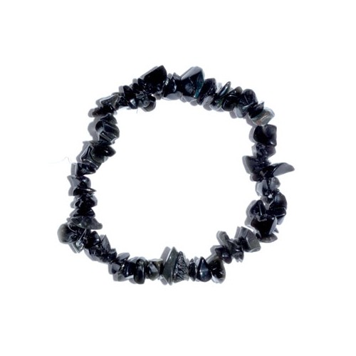 Pulsera de Chips de Obsidiana Negra para Enraizamiento