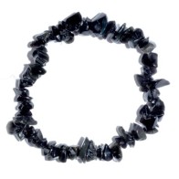 Pulsera de Chips de Obsidiana Negra para Enraizamiento