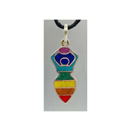 Chakra Goddess Pendant 1 3/4 inch