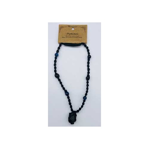 Protection Necklace with Black Tourmaline and Sodalite