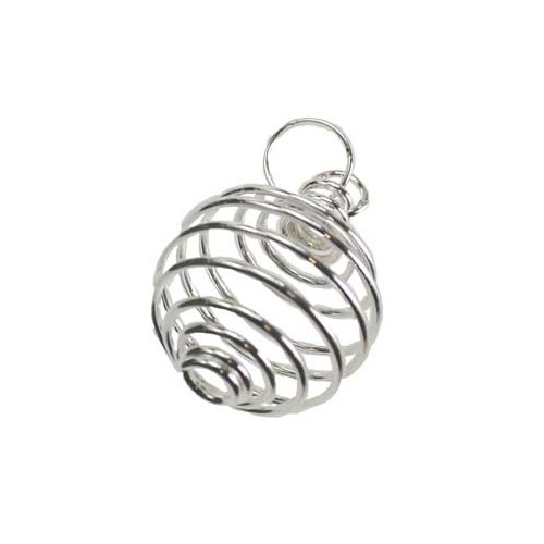 Set of 24 Silver Plated Coil Charm Holders