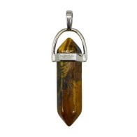 Double Terminated Tiger Eye Healing Pendant