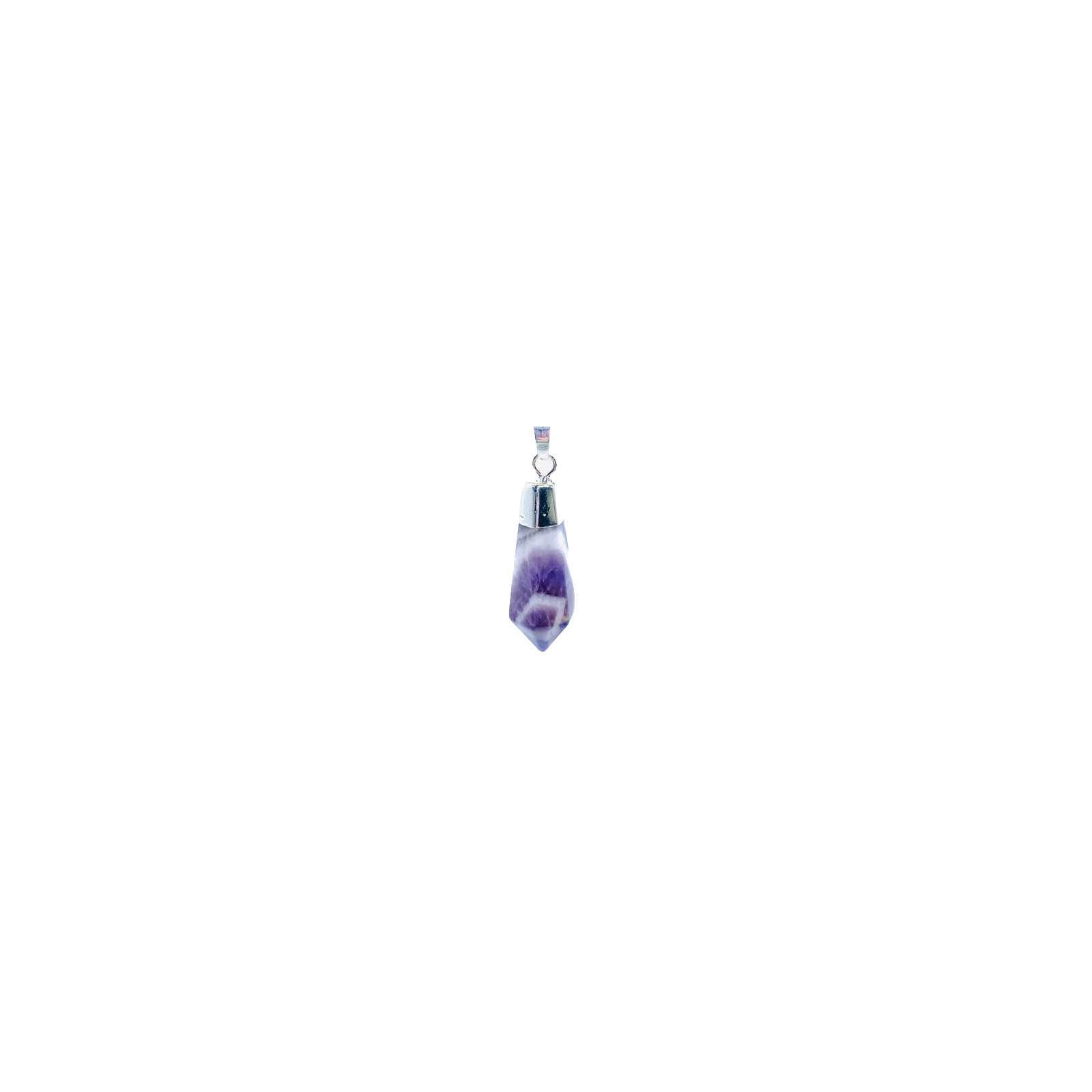 Chevron Amethyst Pendant for Healing and Relaxation