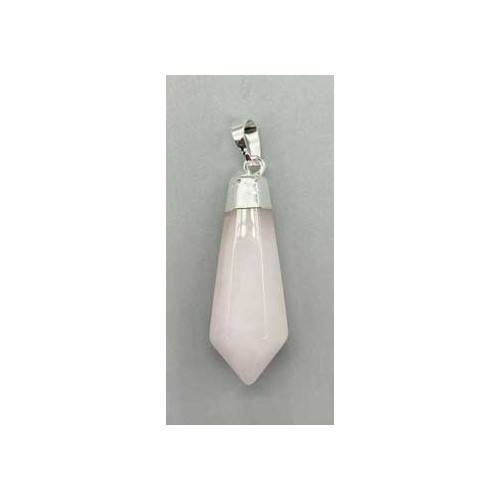 Rose Quartz Diamond Pendant for Love and Healing