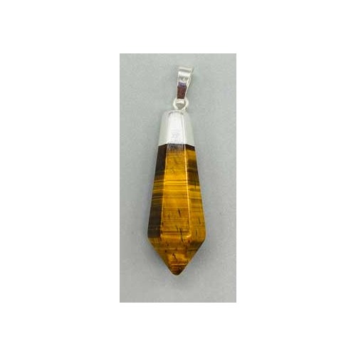 Tiger Eye Diamond Pendant for Protection and Prosperity