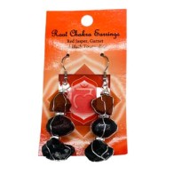 Root Chakra Natural Stone Drop Earrings for Vitality