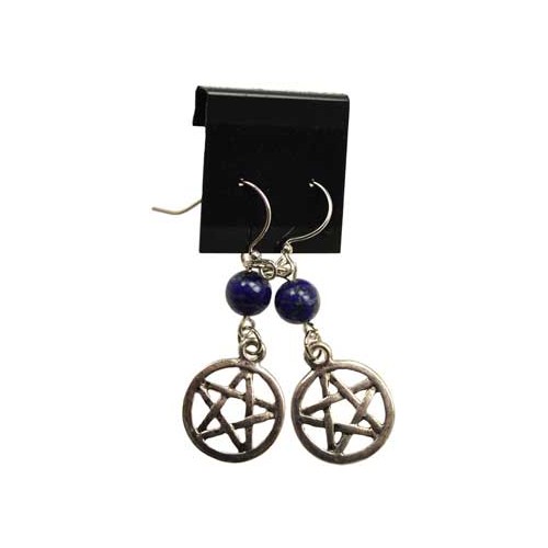 Pendientes Pentagrama de Lapis Lazuli para Crecimiento Espiritual