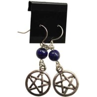 Lapis Lazuli Pentagram Earrings for Spiritual Growth