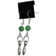 Green Aventurine Goddess Earrings for Energy Focus