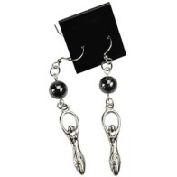 Hematite Goddess Earrings for Energy and Style