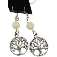 Pendientes Árbol de la Vida con Moonstone para Meditación