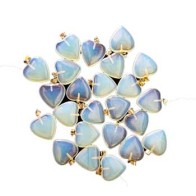 Pack of 24 Opalite Heart Pendants for Energy and Transitions