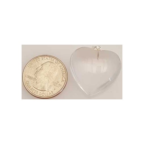 Quartz Heart Stone 1 inch