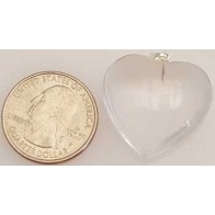 Quartz Heart Stone 1 inch