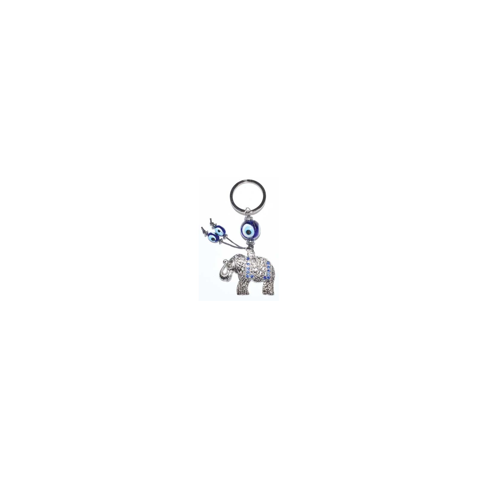 Elephant Evil Eye Keychain for Good Luck