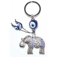 Elephant Evil Eye Keychain for Good Luck