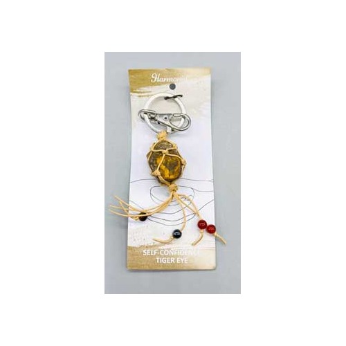 Self-Confidence Keychain with Tiger Eye