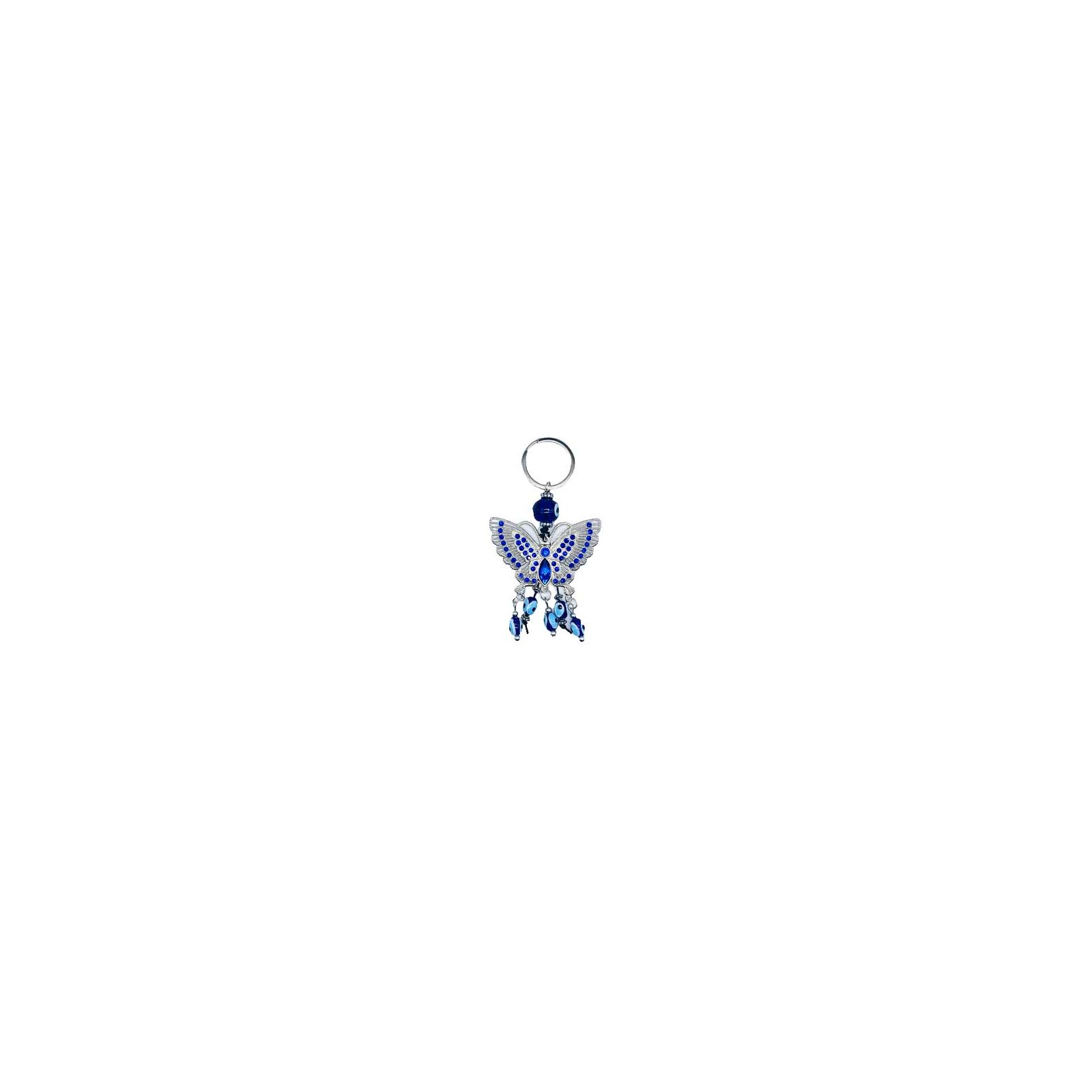 Butterfly Evil Eye Protective Keychain