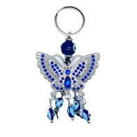 Butterfly Evil Eye Protective Keychain