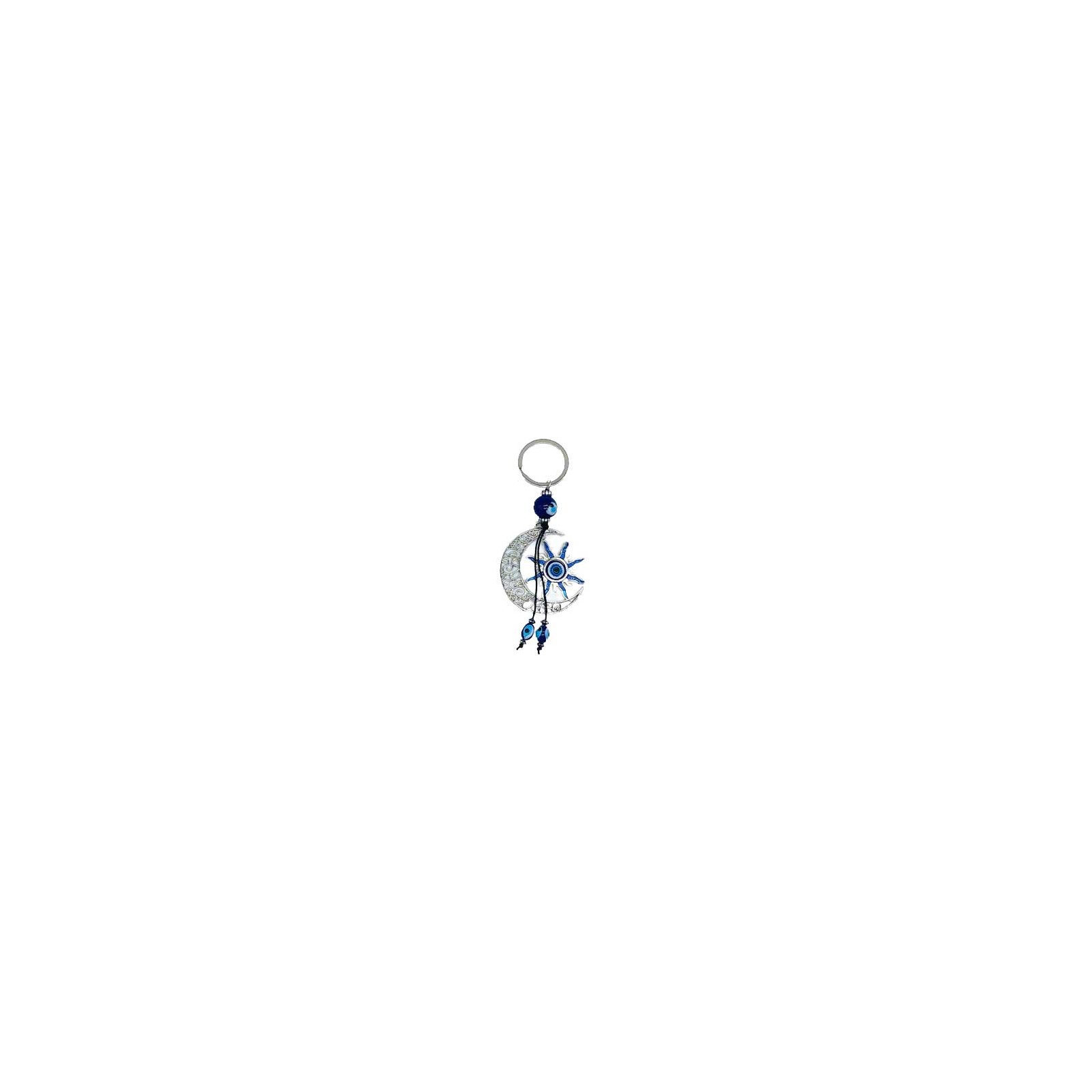 Sun & Moon Evil Eye Keychain