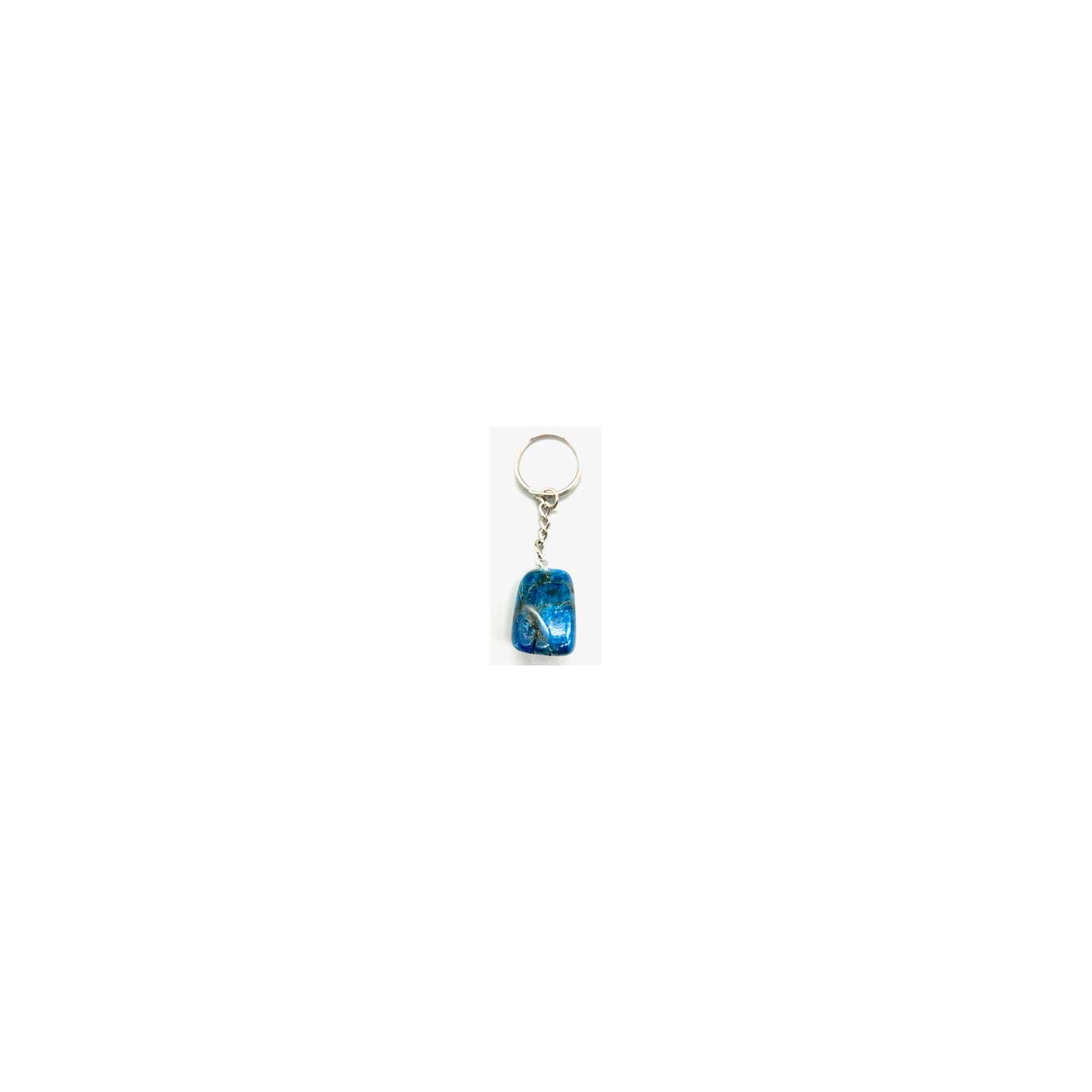 Unique Blue Apatite Keychain for Energy and Goals