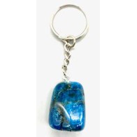 Unique Blue Apatite Keychain for Energy and Goals