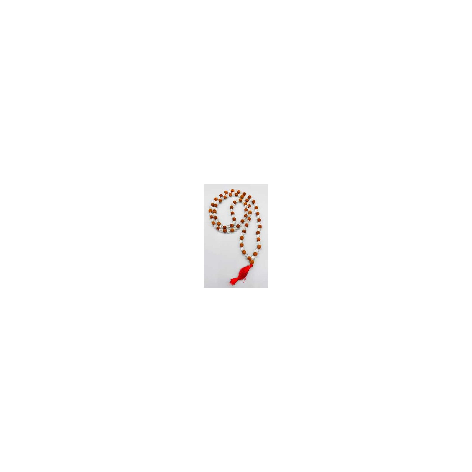 Rudraksha and Quartz Japmala for Meditation and Protection