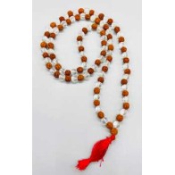 Japmala de Rudraksha y Cuarzo para Meditación y Protección