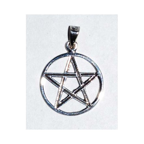 Sterling Silver Pentacle Pendant 3/4"