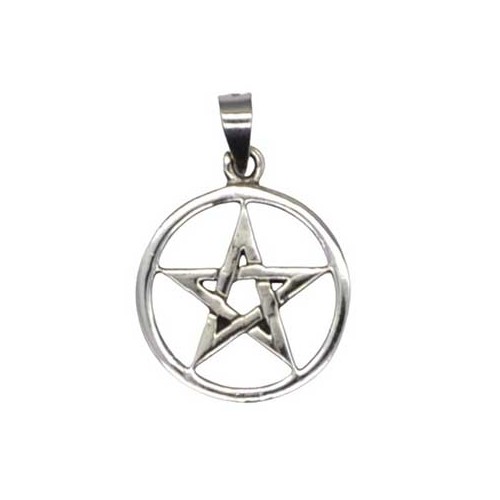 3/4" Sterling Silver Pentacle Pendant