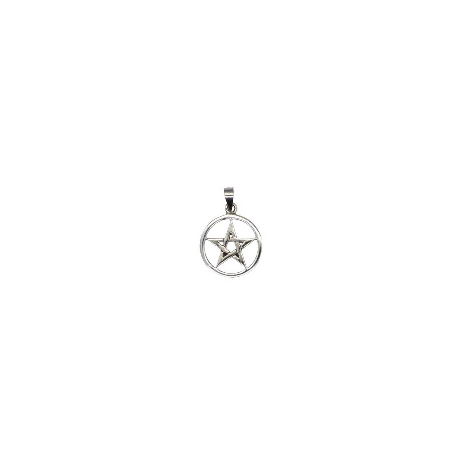 3/4" Sterling Silver Pentacle Pendant