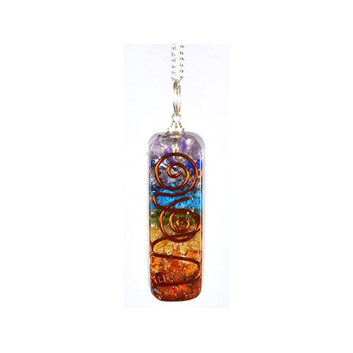 Péndulo Orgone 7 Chakra con Cadena