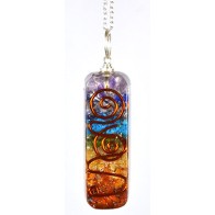 Péndulo Orgone 7 Chakra con Cadena