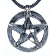 Pentagram Pewter Pendant for Spiritual Jewelry