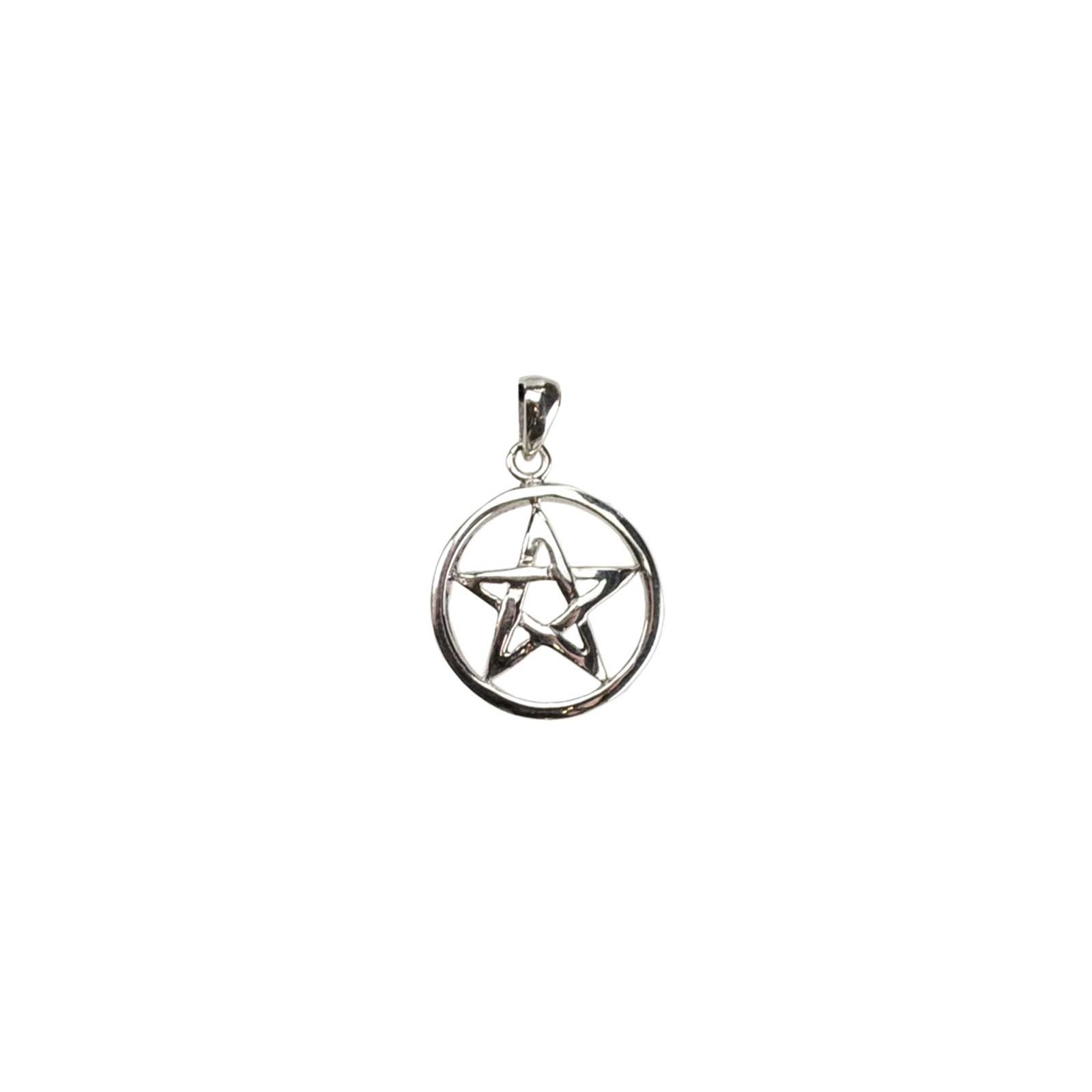 Pentagrama de Plata Esterlina de 3/4\" para Protección Espiritual