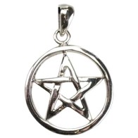 Pentagrama de Plata Esterlina de 3/4\" para Protección Espiritual