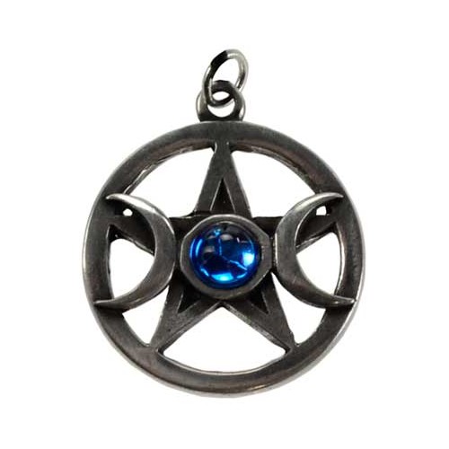 Pewter Pentagram & Moons for Spiritual Practices