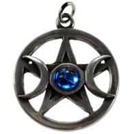 Pewter Pentagram & Moons for Spiritual Practices