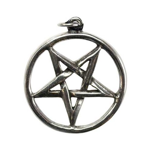 Inverted Pentagram Pewter Pendant