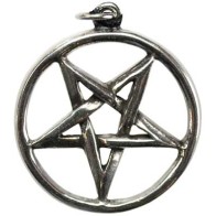 Inverted Pentagram Pewter Pendant