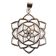 Lotus Flower Sterling Silver Pendant