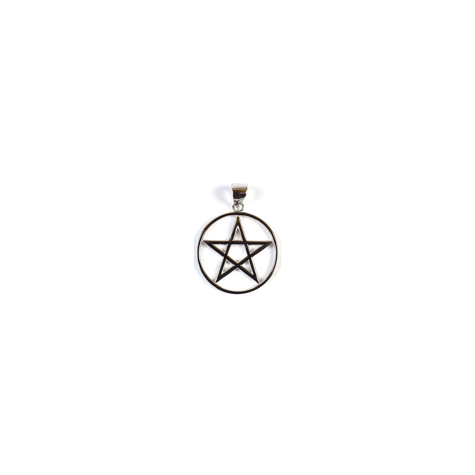 7/8 Inch Sterling Pentagram Pendant