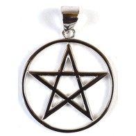 7/8 Inch Sterling Pentagram Pendant