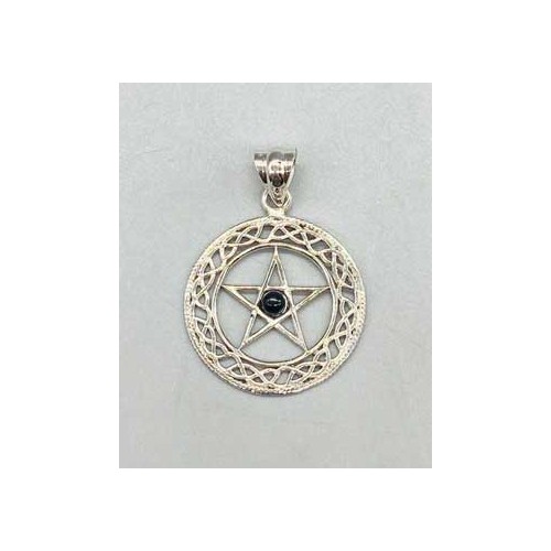 Black Obsidian Pentagram Pendant for Protection