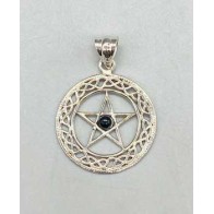 Black Obsidian Pentagram Pendant for Protection