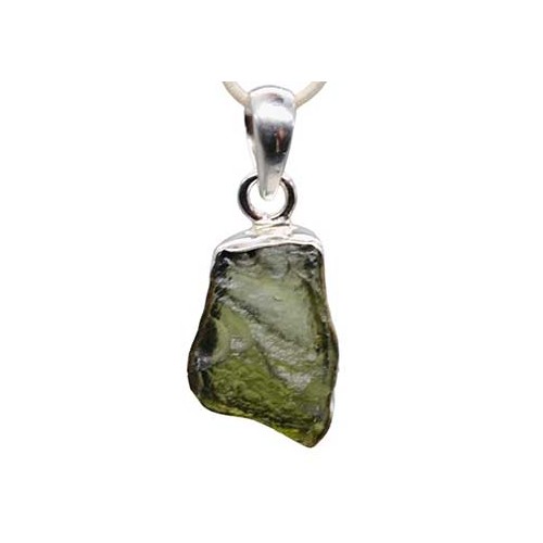 Colgante de Moldavite en Plata Esterlina para Crecimiento Espiritual