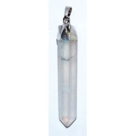 Set of 3 White Quartz Point Pendants