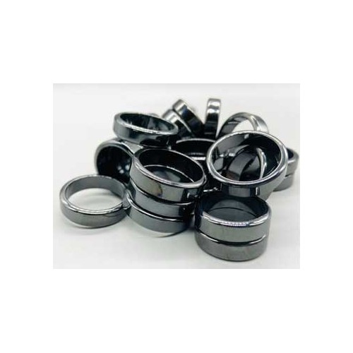 Flat Hematite Rings Set of 50