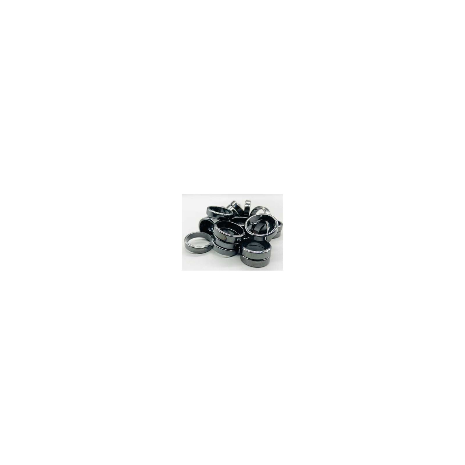 Flat Hematite Rings Set of 50