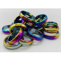 Rainbow Hematite Rings Set of 50 for Balance and Protection